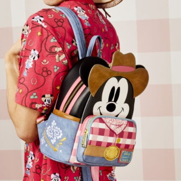 Loungefly Disney Western Mickey Mouse Cosplay Mini Backpack - Picture 7 of 13